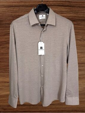 Brooklyn Brigade Solid Lux Cross Dye Comfort Stretch Shirt. Regular Fit - XL
